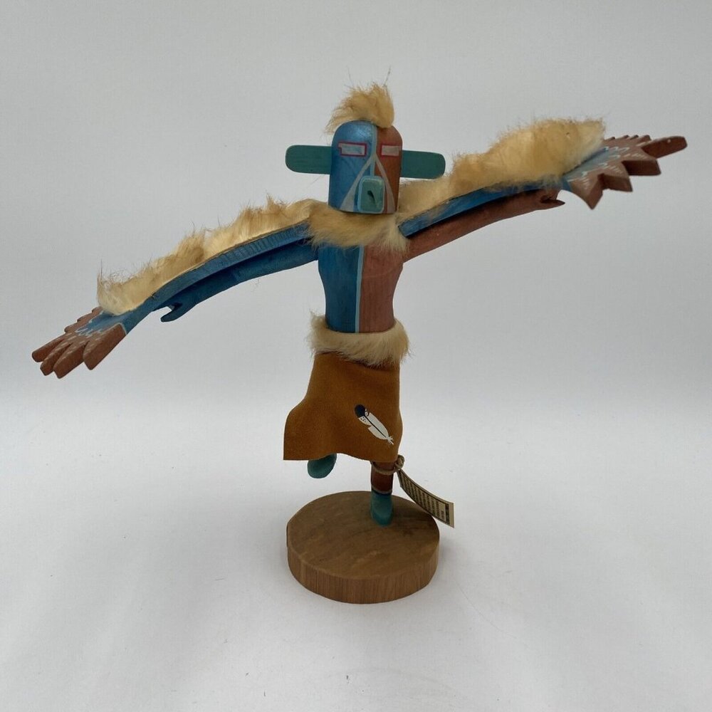 Kachina Doll NAVAJO Native American 12" Water Bird Dancer Signed W Yazzie